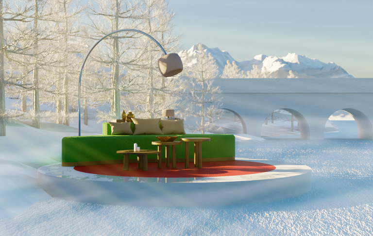 Mobilier minimaliste d&rsquo;hiver